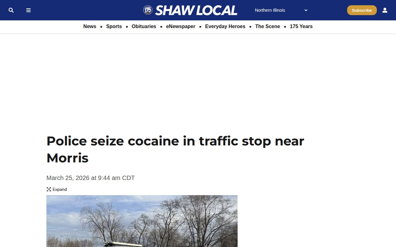 Selected Grundy County arrest news story with an agency supplied image